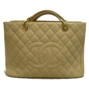 CHANEL GST Tote Bag Caviar Skin Beige